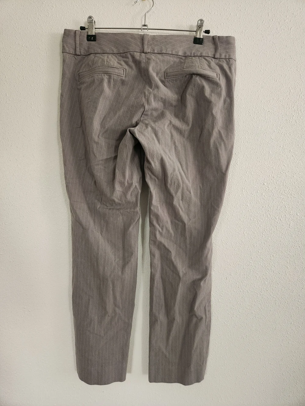 Banana Republic Sloan Light Gray Pinstripe Dress Pants